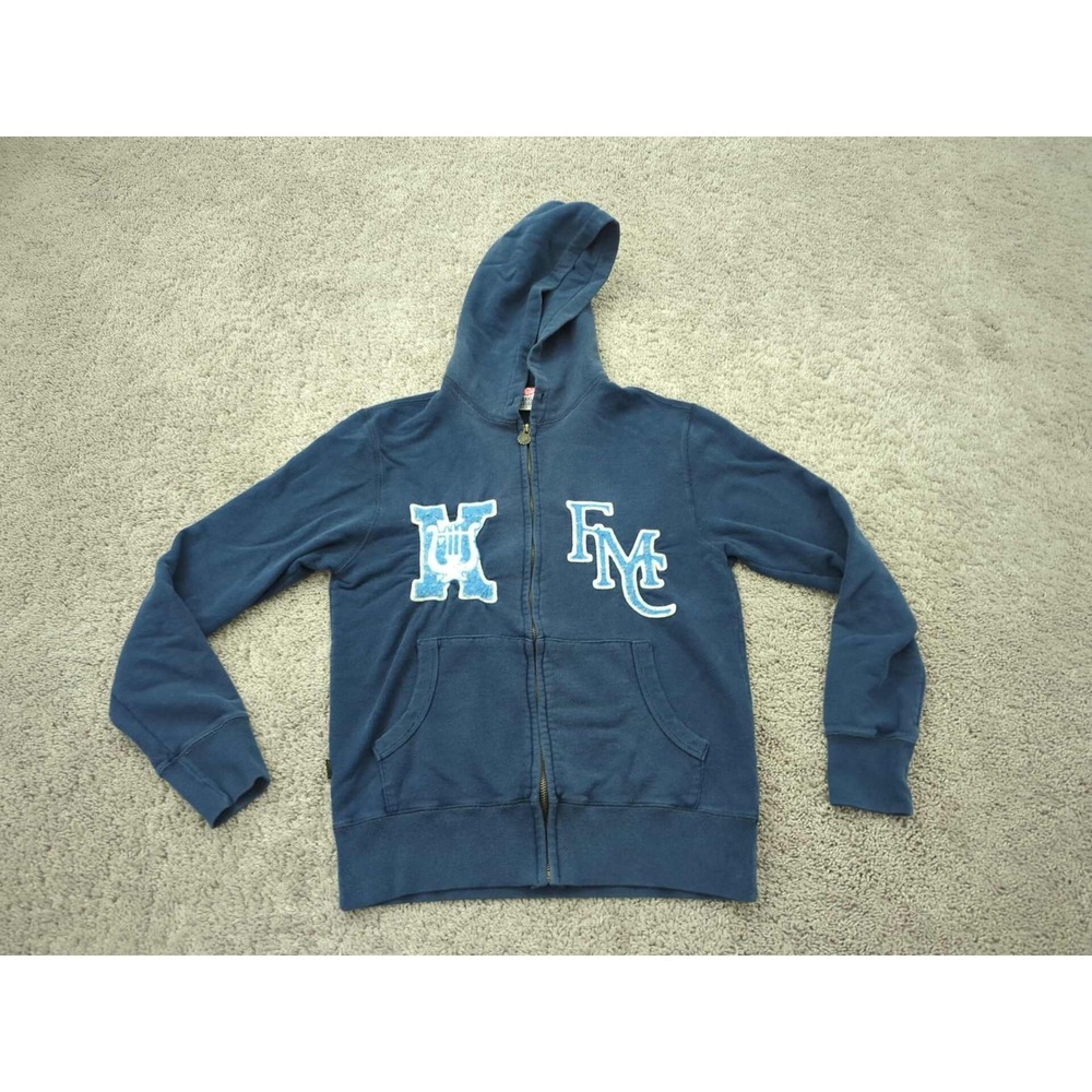 Franklin and Marshall College Hoodie Mens Small Blue Full‎ Zip Fleece Athletic